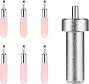 lalago Cutting Blades for Cricut Joy with Holder, 6 Pieces 45 Degree Cutting Plotter Blades, Cutting Blades with Holder for Cricut Joy, Cricut Joy Replacement Blade, Cricut Joy Replacement Blades