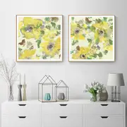 Yellow & Green Blooms 2 sets Poster Wall Art