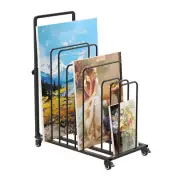 Art Storage Rack with Handle & Wheels Drawing Board Stand For Art Studio AU