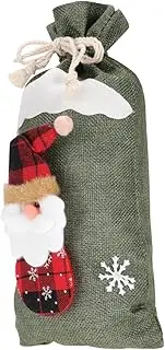 BEBEMOKO Wine Bottle Sleeve Fine Workmanship Bright Colors Texture Christmas Theme Present for Friends