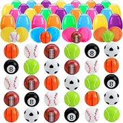 DIYDEC 30pcs Prefilled Multicolor Easter Fidget Spinner Eggs with 6 Styles for Kids (Ages 3+) Party Favors, Classroom Rewards, Easter Hunt