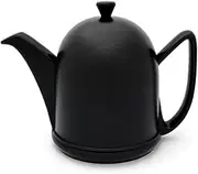 Bredemeijer Small Black Ceramic Teapot 1.0 Litre Stoneware - Insulating Ceramic Jug with Stainless Steel Tea Filter