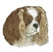 Custom Cavalier King Charles Face Embroidered Iron on/Sew patch [3.5" X 4"]