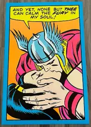 THOR & LADY SIFF - NONE BUT THEE THIRD EYE BLACK LIGHT POSTER Marvel 20x30