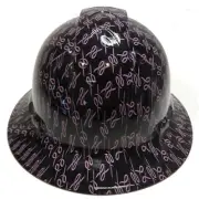 Hydro Dipped Hard Hat Ridgeline Full Brim Custom Pink Ribbon