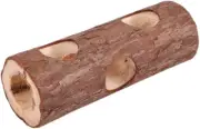 Wooden Animal Tunnel Exercise Tube Chew Toy for Rabbit Ferret Hamster Guinea ...