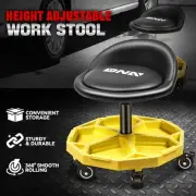 350lbs Adjustable Height Mechanics Rolling Seat Creeper Garage Stool Work Chair