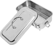 UTHCLO Box Stainless Steel Storage Case with Lid and Holes Medical Tool Tray for Doctor Supplies Seamless Design for Comfortable Handling and Organized Storage Reusable and Durable