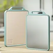 Enliansgo Double-Sided Cutting Board Stainless Steel/Aseptic PP Chopping Board Set for Kitchen,Large Meat Cutting Boards Hanging Steel/PP Chopping Board for Home Kitchen Cooking Outdoor（One Product）