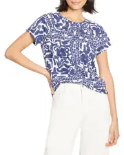 Nzt By Nic+Zoe Floret Blues Crewneck Tee