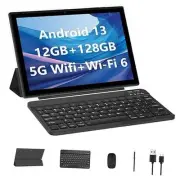10 inch Android 13 Tablet, 12GB RAM 128GB ROM Computer Tablets with Keyboard,