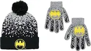 [DC Comics] Batman Beanie Winter Hat and Gloves Cold Weather Set