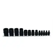 JRSDRIVE 13Pcs SAE 1/4", 3/8" & 1/2" DRIVE EXTERNAL TORX SOCKET SET | E-2261