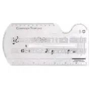 Portable Staff Drawing Ruler Composing Template Stencil for Music Notes & Symbol