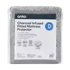 Charcoal Infused Fitted Mattress Protector - Double Bed