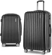 Luggage Set 20" 28" Black Trolley Suitcase Hand Luggages Hard Case Shell, Travel