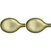 2PK LVD Aluminium Spoon Rest Tray Large Home/Kitchen Table Decor 14x23cm Gold