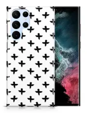 CASE COVER FOR SAMSUNG GALAXY|BLACK CROSS PATTERN EDGE PATTERN