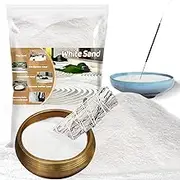 RAINFLOW 15 OZ Fine White Sand for Crafts - Quartz Zen Garden Sand Decorative for Vases Filler, Wedding Unity Ceremony, Incense Burner, Aquarium