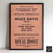 Miles Davis Nonet jazz poster - Birth of the Cool - Royal Roost - 1949