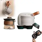 Teatsy - Teatsy Teapot, Heat-Resistant Glass teapot with Rotating Strainer, Water Separation Glass Teapot, 1 Pot 3 Mini Cup, Portable Tea Maker for Home, Office, Camping (Green)