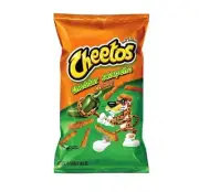 911551 1 X 226G BAG CHEETOS CHEDDAR JALAPENO CRUNCHY STICKS HOT SPICY SHARE SIZE