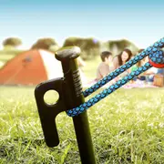 6pcs Heavy Duty Tent Pegs Steel Camping Hiking Outdoor Ground Stakes