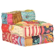 Modular Pouffe Patchwork Fabric vidaXL