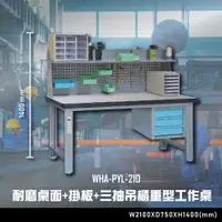 在飛比找樂天市場購物網優惠-【辦公嚴選】大富WHA-PYL-210 耐磨桌面-掛板-三抽