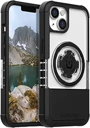 [ROKFORM] iPhone 14 Case, Crystal Series, Dual Magnetic, Clear Apple Case, iPhone Cover with RokLock Twist Lock, Slim Drop Tested Armor (Clear)
