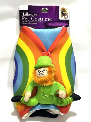 Leprechaun over the Rainbow Costume for Dogs Cats (Size Small)