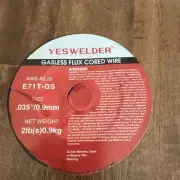 E71T-GS .035" 0.9mm - Gasless Flux Cored Wire 2 Lbs YESWELDER