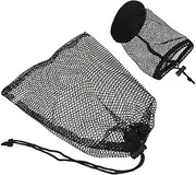 Kisangel 2pcs Mesh Storage Bag for Golf Tennis Baseball Convenient Pouch Drawstring Closure for Indoor Practice and Outdoor Use