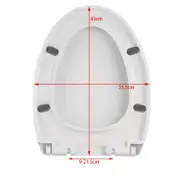 OZNALA Universal Toilet Seat Soft Close Quick Release Top Fixing Hinge V Shape w/ Cover
