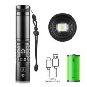 50000000Lumen Super Bright LED Tactical Flashlight Rechargeable LED Work Light
