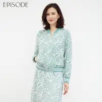 在飛比找Yahoo奇摩購物中心優惠-EPISODE - 甜美減齡簡約拉鏈蕾絲棒球服外套E3050