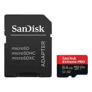 SanDisk Extreme Pro 64GB Mobile Microsdxc 200MB/S R140MB/S W Class 10/UHS-3