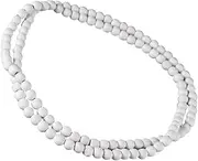 COSMEVIVI 2pcs Wooden Beads Beaded Garland Natural Beads Garland Bracelet Beads Chain with Beaded Bracelets Beads for Bracelets Neck Pendant Bracelets Beads Necklace Round Beads White Bamboo