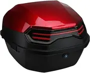Motorcycle Back top Box case Motorcycle Tail Box Scooter Boots Trunk Cool ABS+PP Solid Case for Full Helmet Storage Organizer Box Tail Box Back Motorbike Storage(Red)