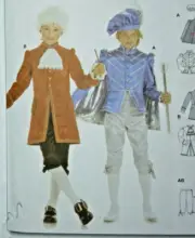 BURDA 2461 Prince & Mozart Costumes Sizes 6 - 12 NEW & UNCUT