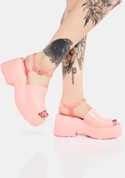 [Melissa] Pink Pose Platform Sandals