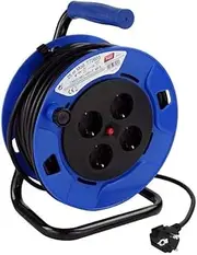 25 m Retractable Electric Cable with 4 Sockets and Thermostat 13A 3000W 3 x 1.5mm² H05VV-F IP20 Retractable Coil Indoor