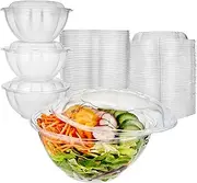 Stock Your Home Disposable Plastic Salad Containers 32 oz. Clear
