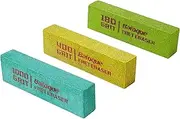 Guitar Fret Erasers, Fret Polishing Abrasive Rubber Blocks, Fret Cleaning Tool Set, Fret Polish Kit for Fretwire String and Metal, Set of 3 Grits (180 & 400 & 1000 Grit)