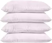 Pieridae 250 Thread Count Plain Dyed 100% Cotton Pillowcases - Pack of 4 - Standard, Orchid Tint