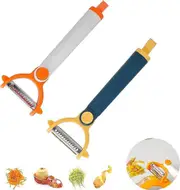 pcs Fruit Peeler 4 in 1 Peeler, Multifunctional Swivel Peeler Vegetable Peeler Potato Peeler, Serrated Edge, Double Edged, Stainless, Washable