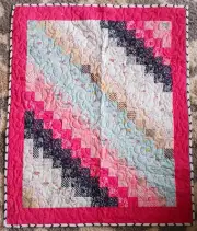 Beautiful Project Linus Baby Quilt Floral Pastel Patchwork Design 46"x36"