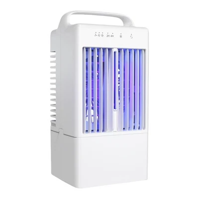 Portable Air Cooling Fan 3 Speed Quiet Misting Fan with 4H Timer LED Cooling