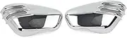 Motorcycle Left Right Battery Side Covers, Side Battery Fairing Covers Chrome Bobber Speedmaster 1200 Motorcycle Battery Side Cover