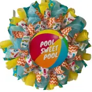 Summer Wreath Pool Sweet Pool Handmade Deco Mesh